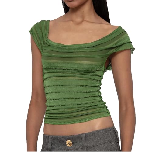 Women's Wide Straps Tank Tops Y2k Multi Tiered Layered Crop Top